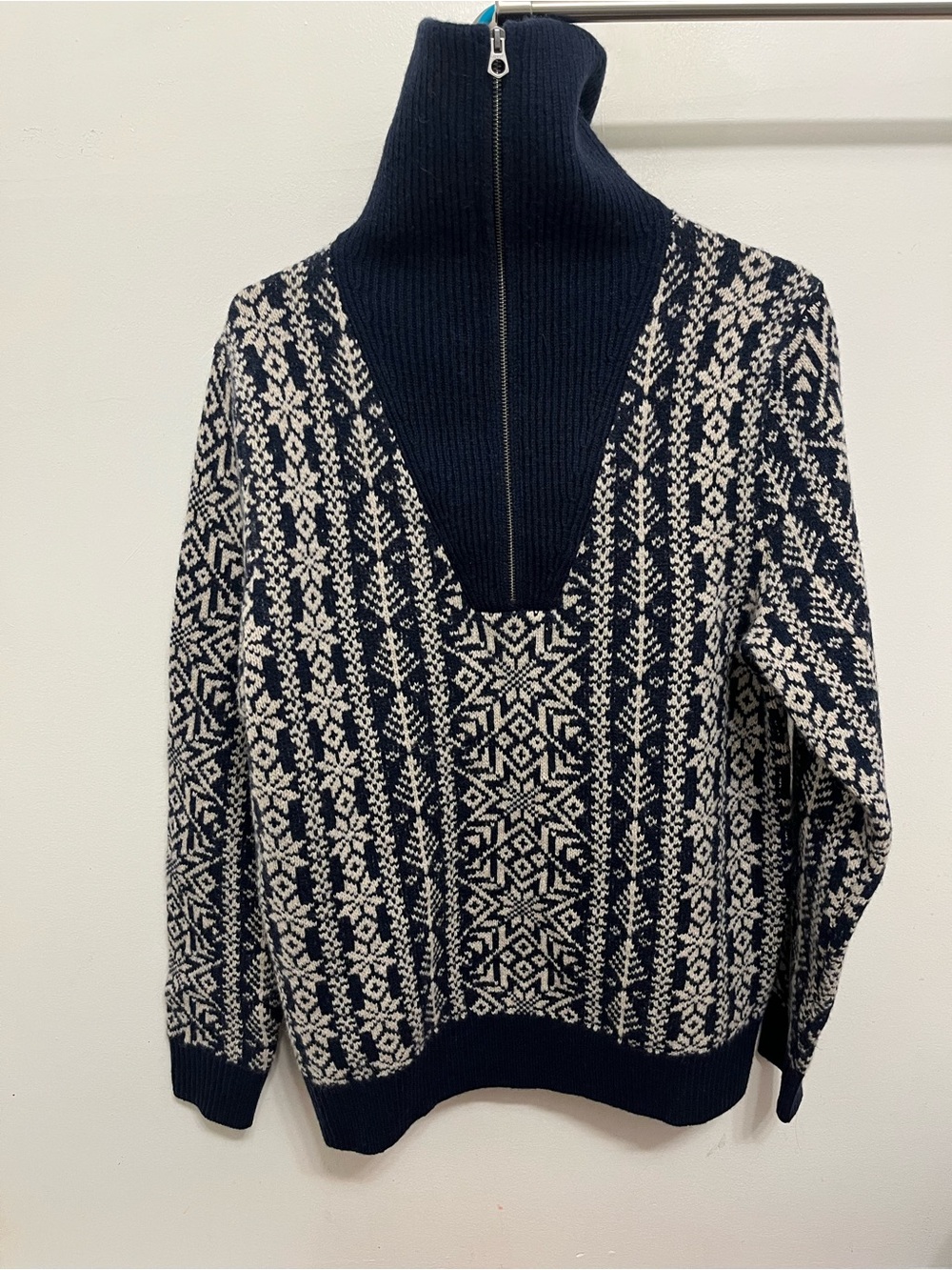 MY26 J. Crew Fair Isle lambswool half-zip sweater